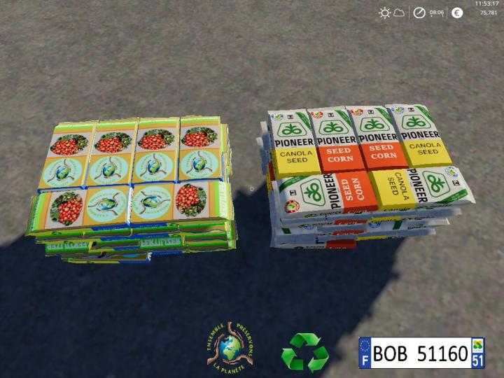 FS19 – Fertilizer Seeds Pallets By Bob51160 V1