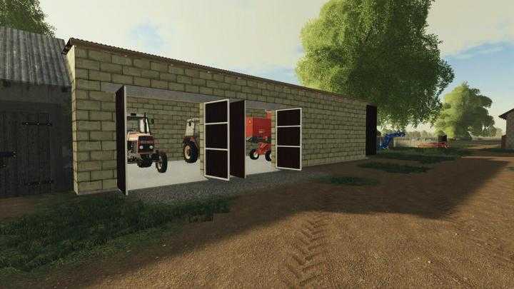 FS19 – Garage For The Combine V1