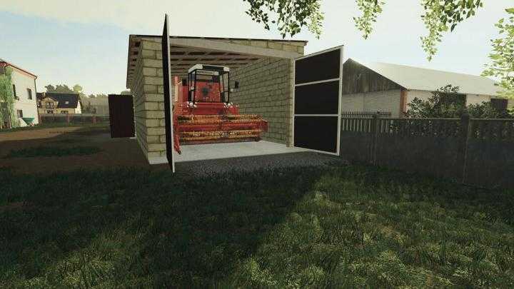 FS19 – Garage For The Combine V1