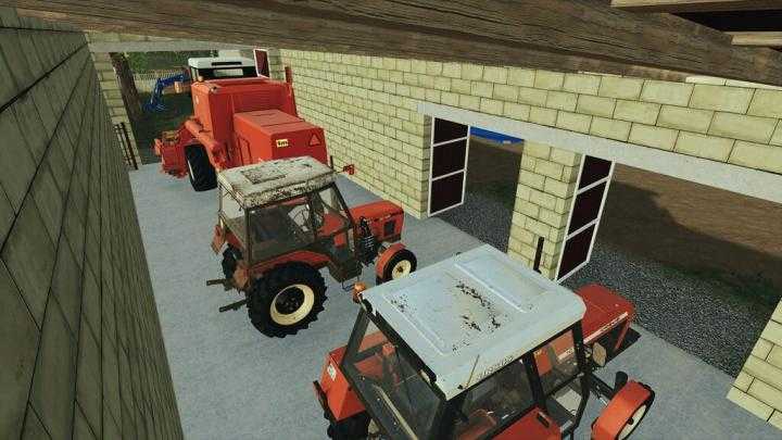 FS19 – Garage For The Combine V1