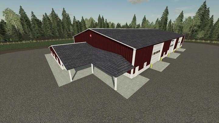 FS19 – Glx Morton Pole Barn 72X160 V1