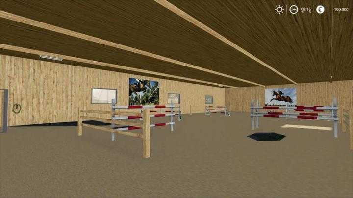 FS19 – Horse Stable With Riding Hall V1