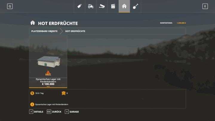 FS19 – Hot Erdfruchtelager V1.1