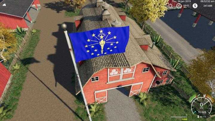 FS19 – Indiana State Flag V1