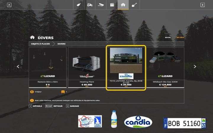 FS19 – Laiterie Candia V1