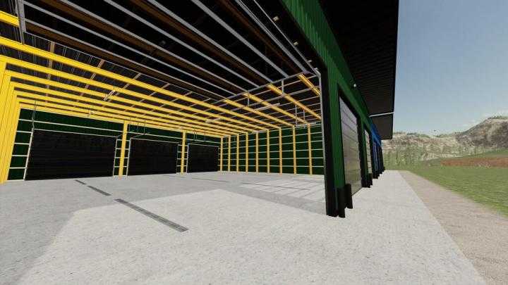 FS19 – Large Pull Through Garage Pack V1