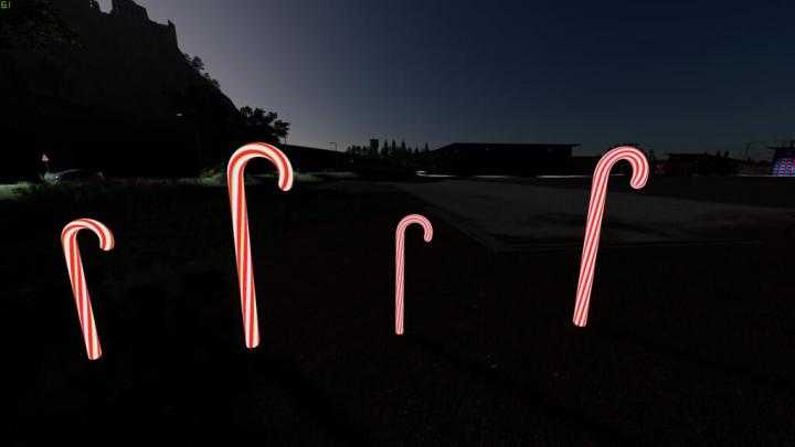 FS19 – Lighted Candy Cane Pack V1