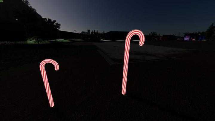 FS19 – Lighted Candy Cane Pack V1