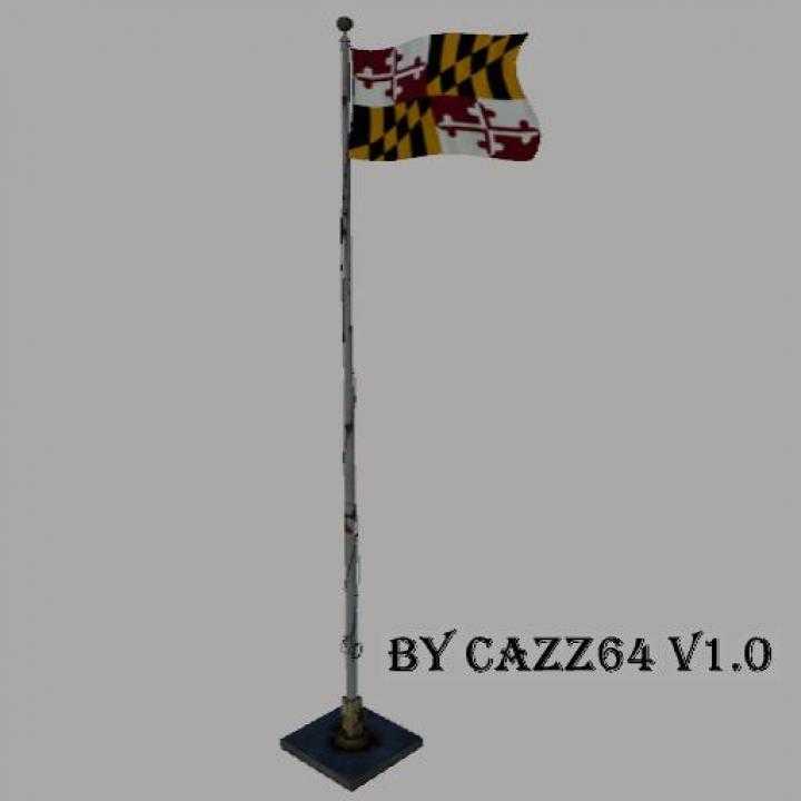 FS19 – Placeable Maryland Flag V1