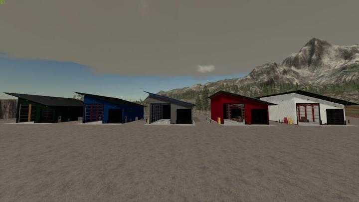 Medium Pull Through Workshop With Lift Pack V1.0.0.2 FS19