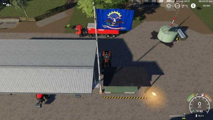 FS19 – North Dakota Flag V1