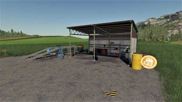 FS19 – Old Shed With Workshop Trigger V1