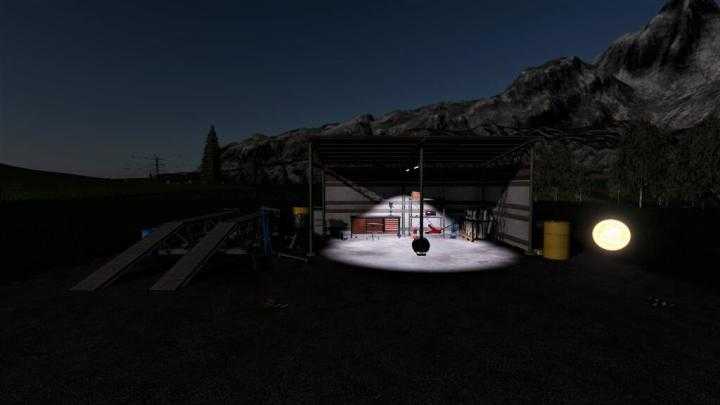 FS19 – Old Shed With Workshop Trigger V1