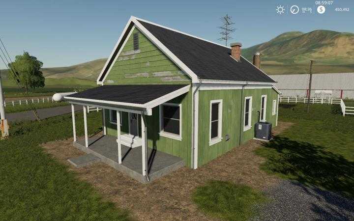 FS19 – Placeable 2 Bedroom House With Sleep Trigger V1