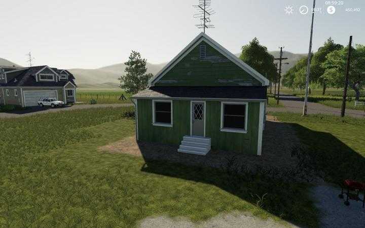 FS19 – Placeable 2 Bedroom House With Sleep Trigger V1