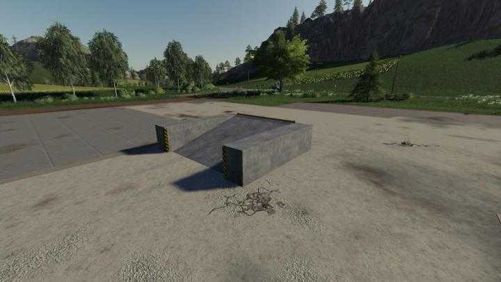 FS19 – Placeable Concrete Ramp V1