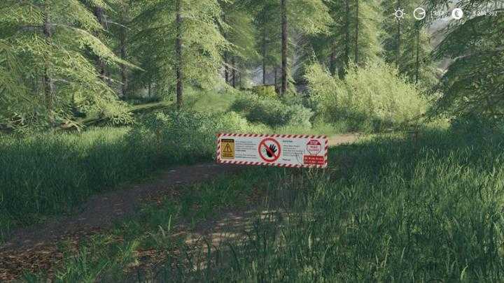 FS19 – Placeable Forest Barrier Banners V1