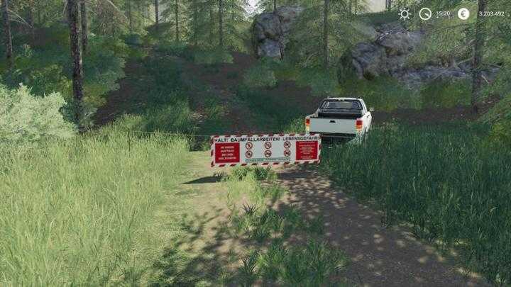 FS19 – Placeable Forest Barrier Banners V1