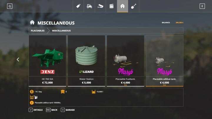 FS19 – Placeable Fuel Tank V1.4