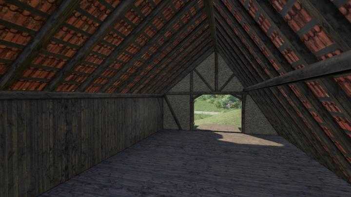 FS19 – Placeable Half-Timbered Barn V1