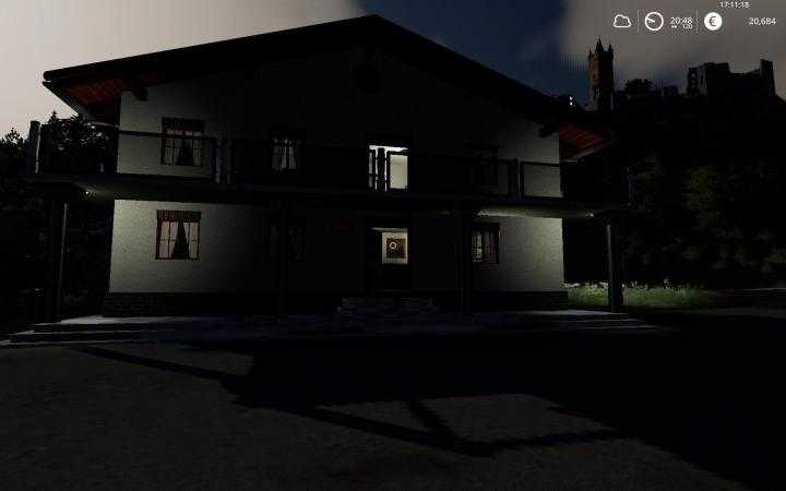 FS19 – Placeable House With Sleep Trigger V1