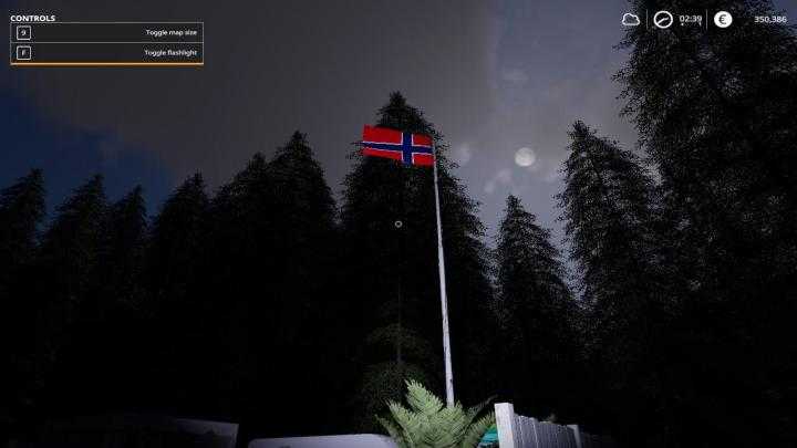 FS19 – Placeable Norway Flagg V1