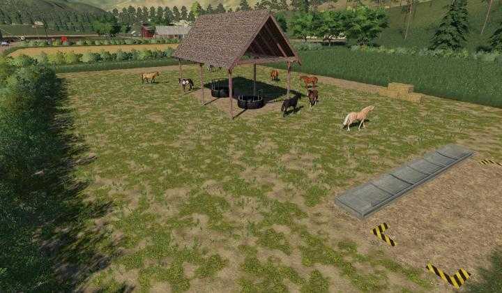 FS19 – Placeable Open Horse Pasture V1