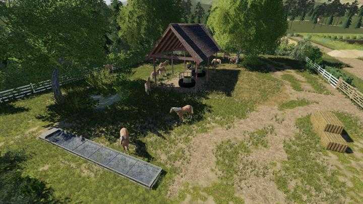 FS19 – Placeable Open Horse Pasture V1