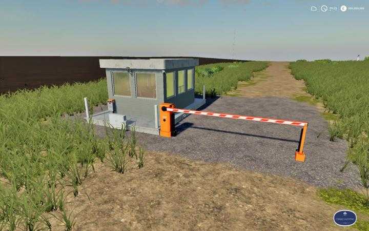 FS19 – Placeable Security Booth With Barrier V1