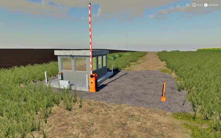 FS19 – Placeable Security Booth With Barrier V1