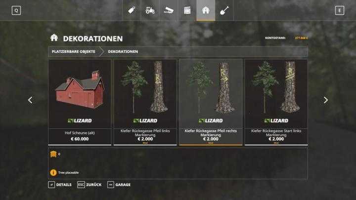 FS19 – Placeable Skidtrail Trees V1