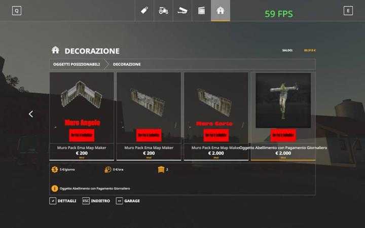 FS19 – Placeable Wall Pack V1