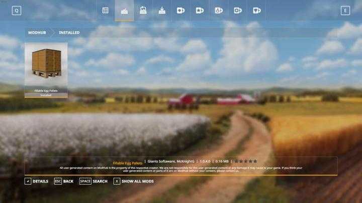 FS19 – Purchasable Egg Pallet V1