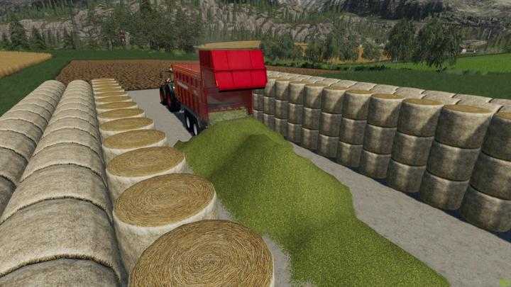 FS19 – Round Bale Bunker Silo V1