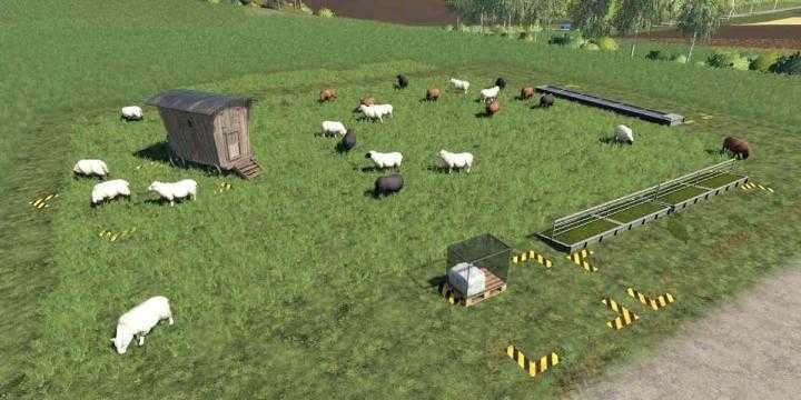 FS19 – Sheep Pasture Without Fence V1