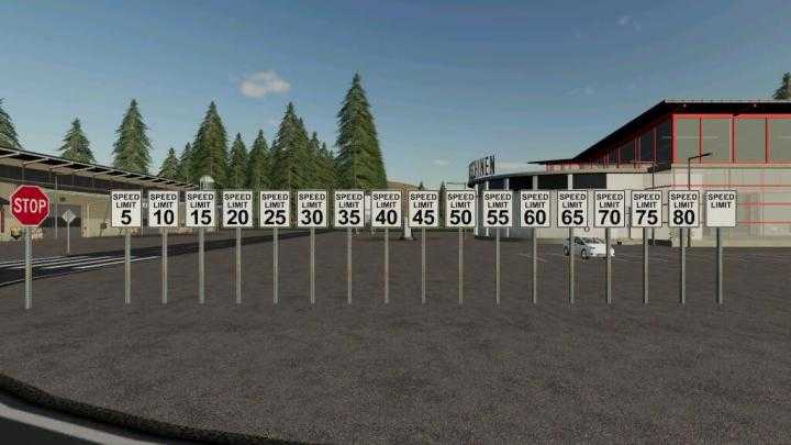 Speed Limit/Restriction Signs V1.0 FS19