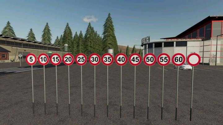 Speed Limit/Restriction Signs V1.0 FS19