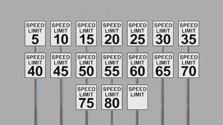 Speed Limit/Restriction Signs V1.0 FS19