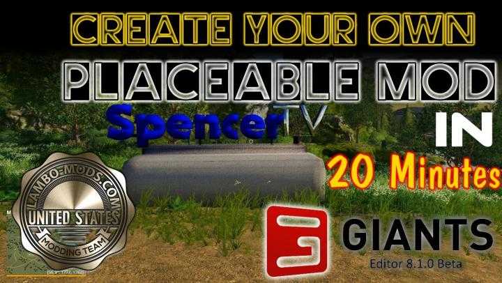 FS19 – Spencertv Placeable Sign – Tutorial Included V1