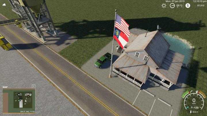 FS19 – Usa Above Georgia State Flag V1