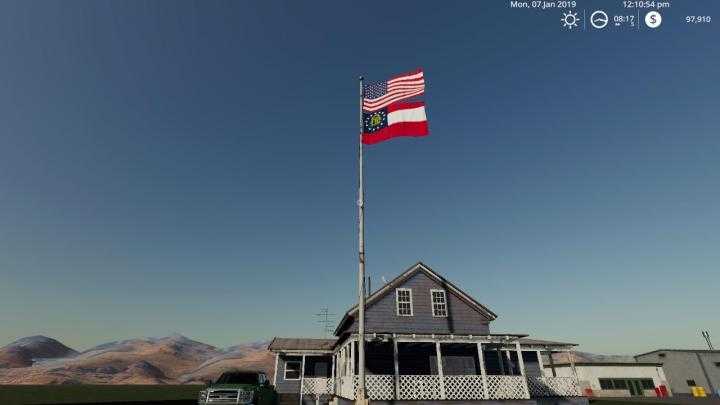 FS19 – Usa Above Georgia State Flag V1