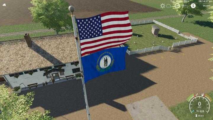 FS19 – Usa Above Kentucky Flag V1