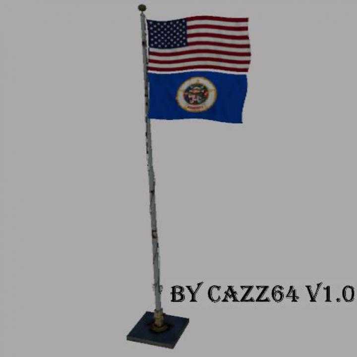 FS19 – Usa Above Minnesota Flag V1