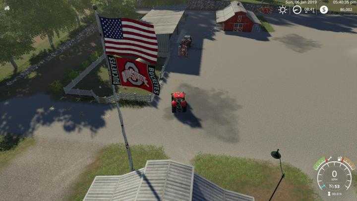 FS19 – Usa Above Ohio Buckeyes Flag Usa V1