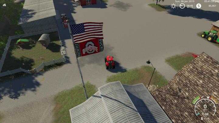 FS19 – Usa Above Ohio Buckeyes Flag Usa V1