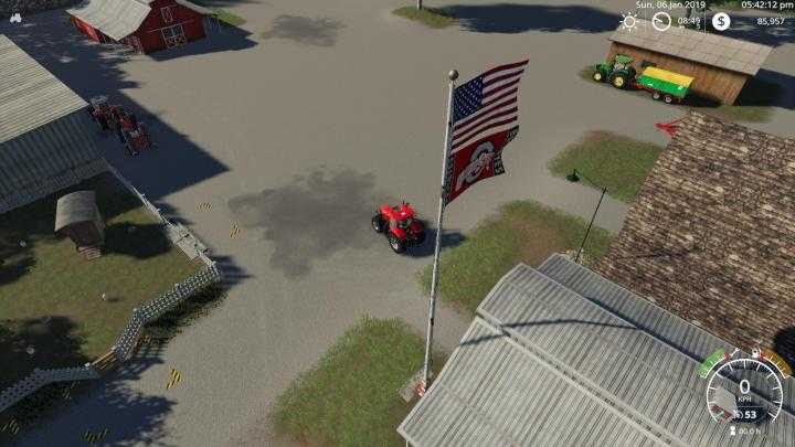 FS19 – Usa Above Ohio Buckeyes Flag Usa V1