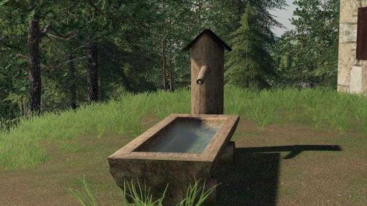 FS19 – Wooden Fountain V1