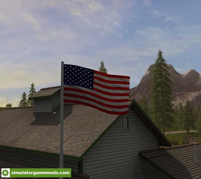 FS17 – German and USA Flag V 1.0