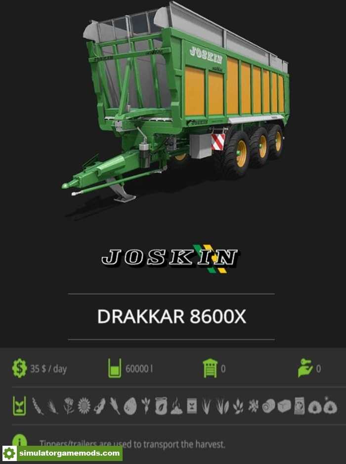 FS17 – Joskin Drakkar 8600X Trailer V1.0