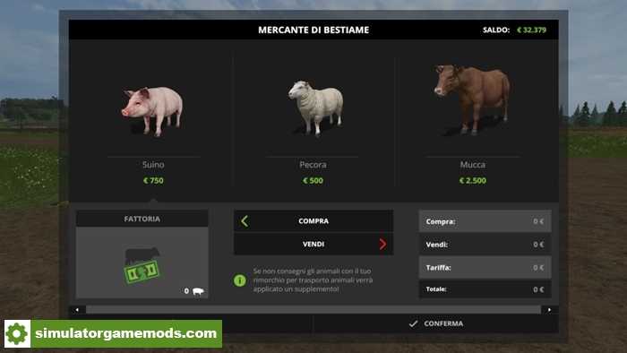 FS17 – Lower Animal Prices Mod